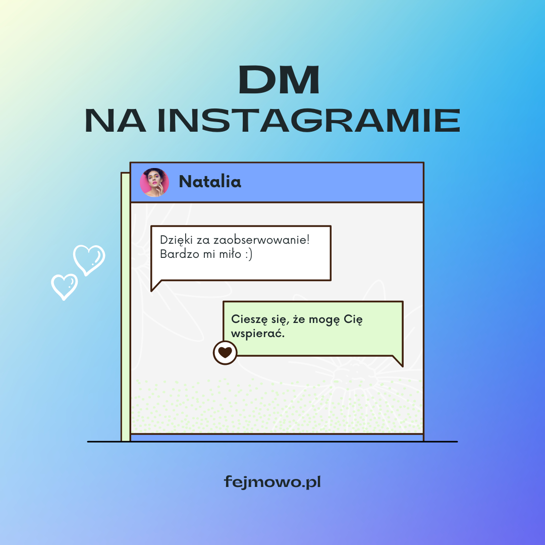 DM na Instagramie – Sklep Fejmowo