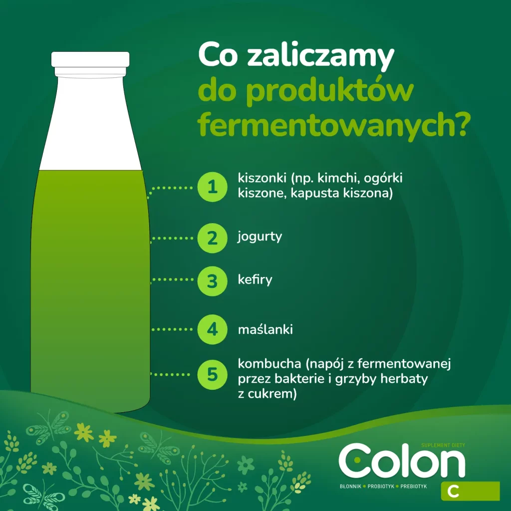 Kiszonki, kefiry. Wpływ fermentowanej żywności na jelita - Colon C