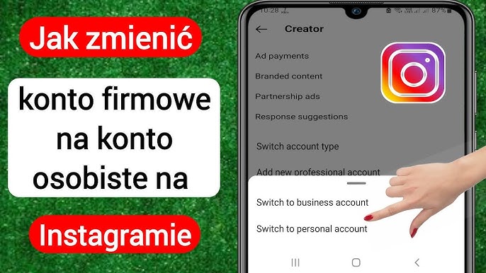 Nowy! Jak zmienić konto firmowe na konto osobiste na Instagramie ...